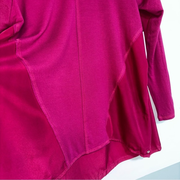 Melissa McCarthyxSeven7 Women’s Large Tunic Top Cowl Neck Red Modal Long Sleeve - Picture 6 of 11